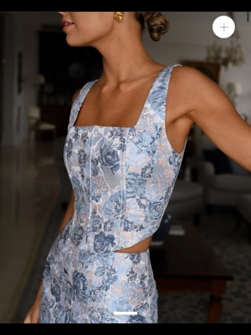 Yllw The Label Floral Two-Piece Set in Light Blue & Pink - Picture 2 of 13